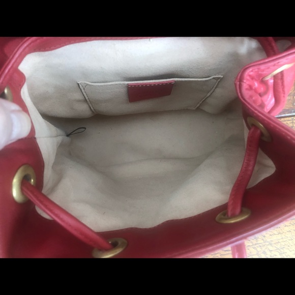 Gucci GG Mini Marmont Drawstring Red Backpack - Picture 6 of 8
